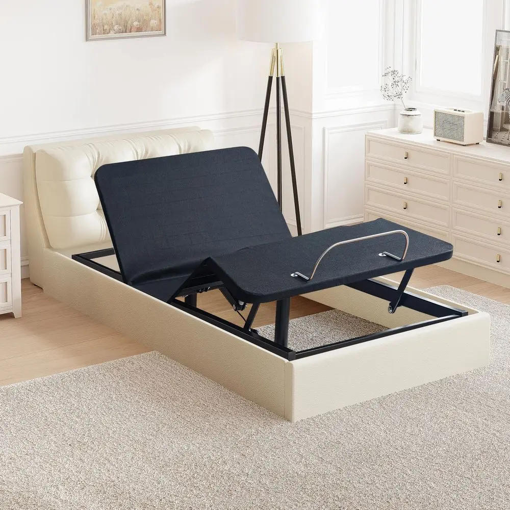 

Home Serenity Twin XL Adjustable Bed Frame with Wireless Remote Ergonomic Head and Foot Incline Electric Bed Frame Easy Assembl