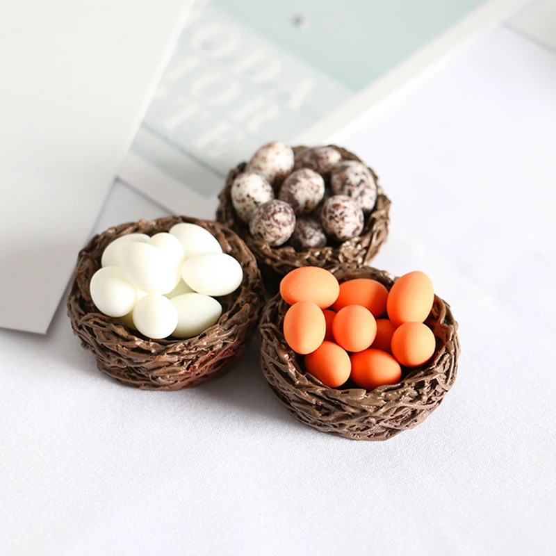 Mini Bird's Nest Bird's Nest Egg + Nest Model Simulating Natural Scene Doll House Accessories