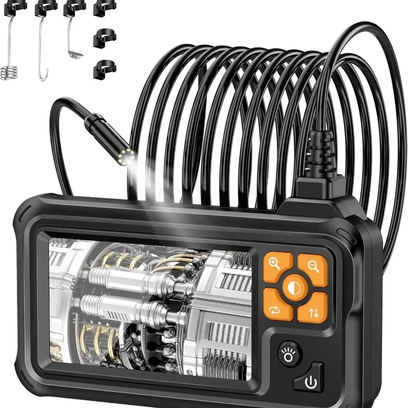 Cross-border High Definition Handheld Portable Car Detector 5m Dual Lens Pipe Camera Industrial Waterproof