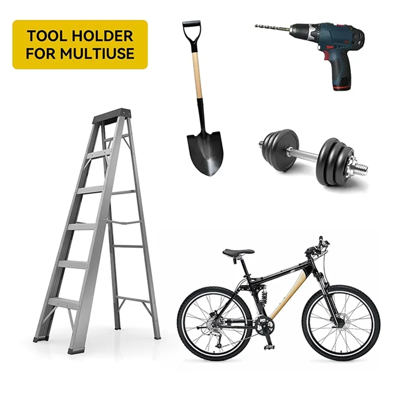 

THIVN-Wall Mounted Grass Trimmer Rack Multi-Purpose Weed Whackers Holder Chainsaw Storage