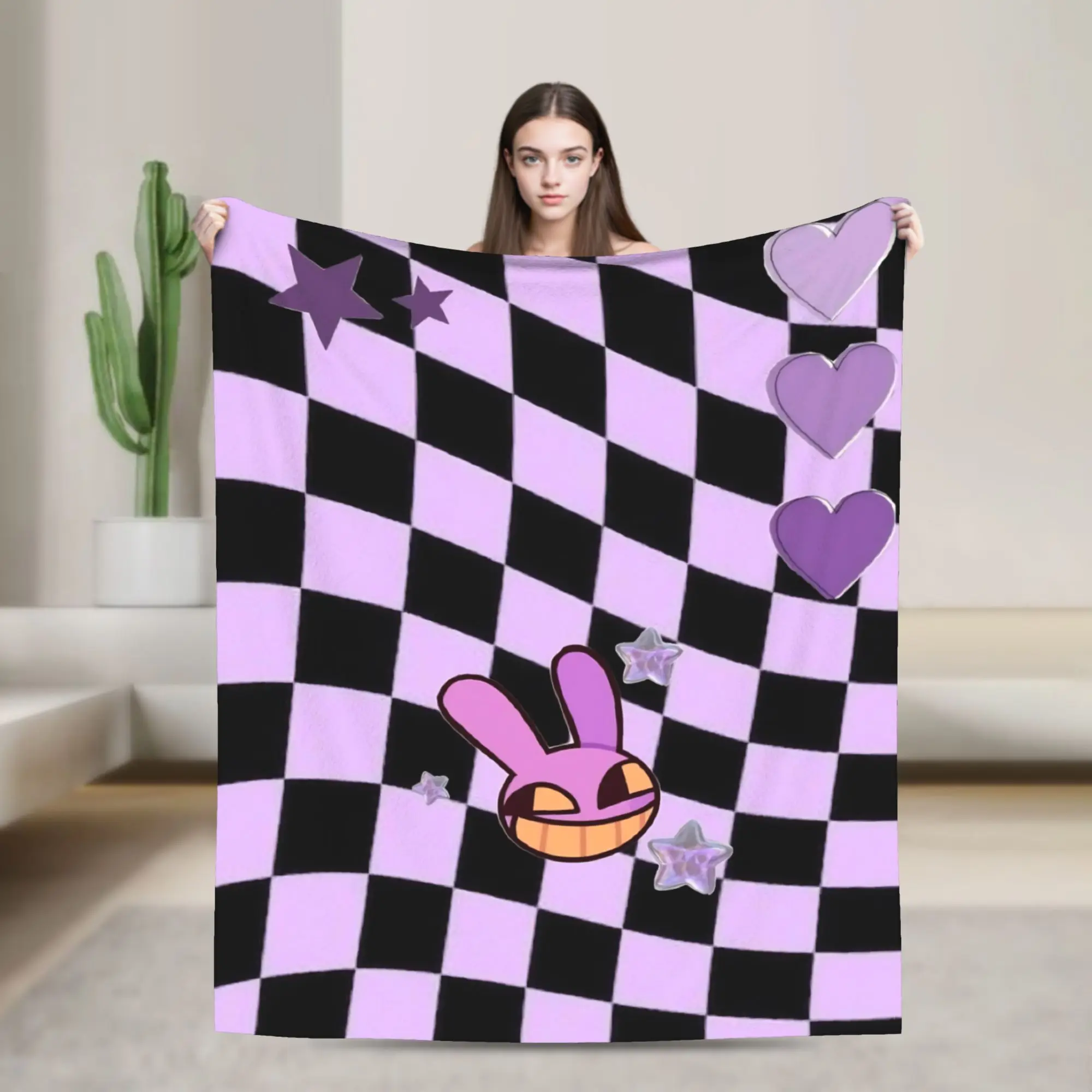 J-Jaxs Rabbit Blanket A-Amazings Flannel Novelty Breathable D-Digitals C-Circuse Throw Blankets for Home Decoration