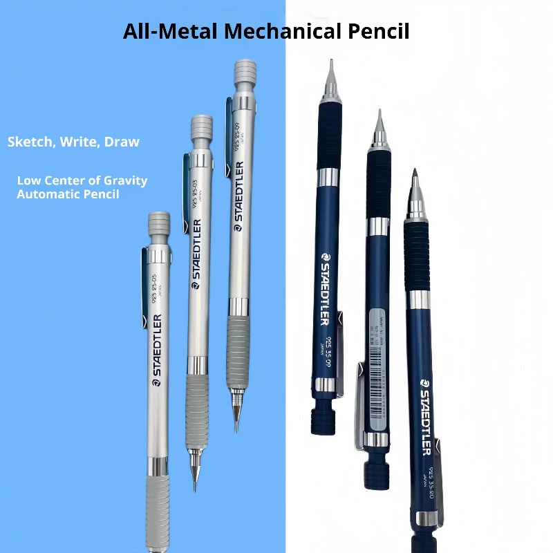 Ołówek automatyczny Staedtler 925 odporny na uszkodzenia, 0.3~2.0mm, wytrzymały metalowy korpus, do egzaminów i rysunku technicznego, projektowania architektonicznego. — zdjęcie produktu 6