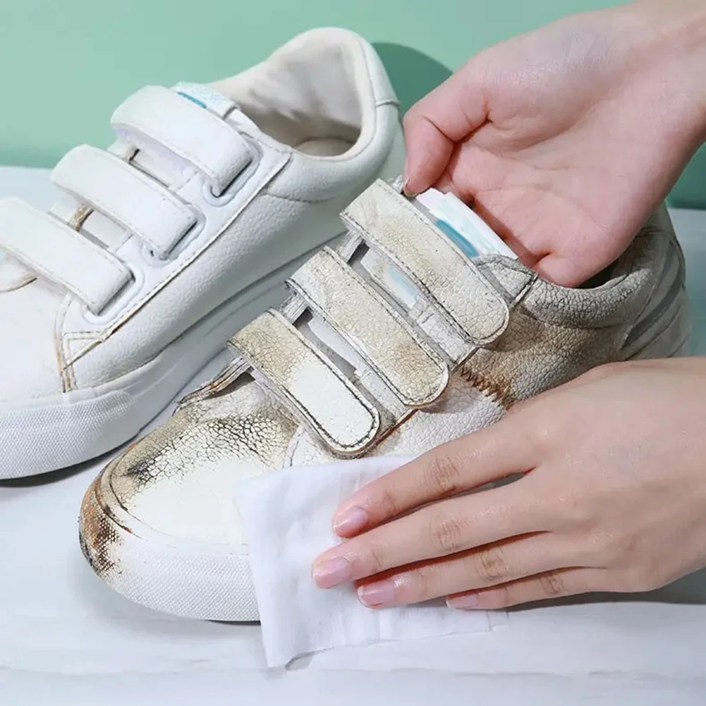 No Rinses Cleaning Wipe For White Shoes Lightweight Shoes Cleaner Cloth For Sneakers