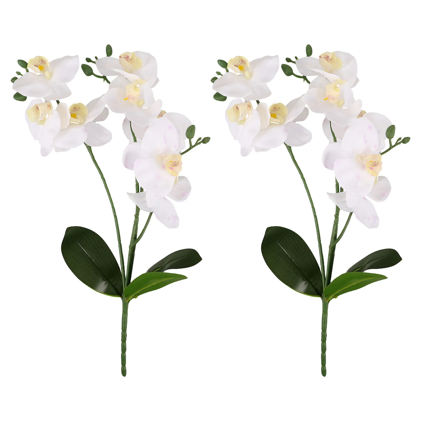 

2pcs Artificial Phalaenopsis Flowers High Realism 3D Film Technology Wedding Decor Faux Floral Arrangements Office Home Decor