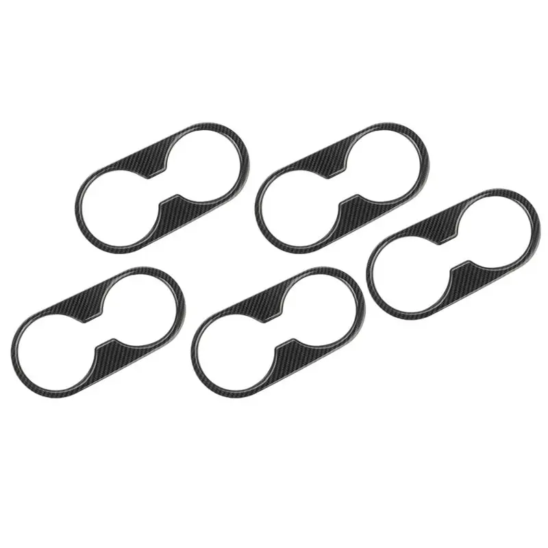 

5X накладка на панель держателя для стаканов центральной консоли из ABS-пластика в стиле карбона для Mazda CX-3 CX3 2017 2018