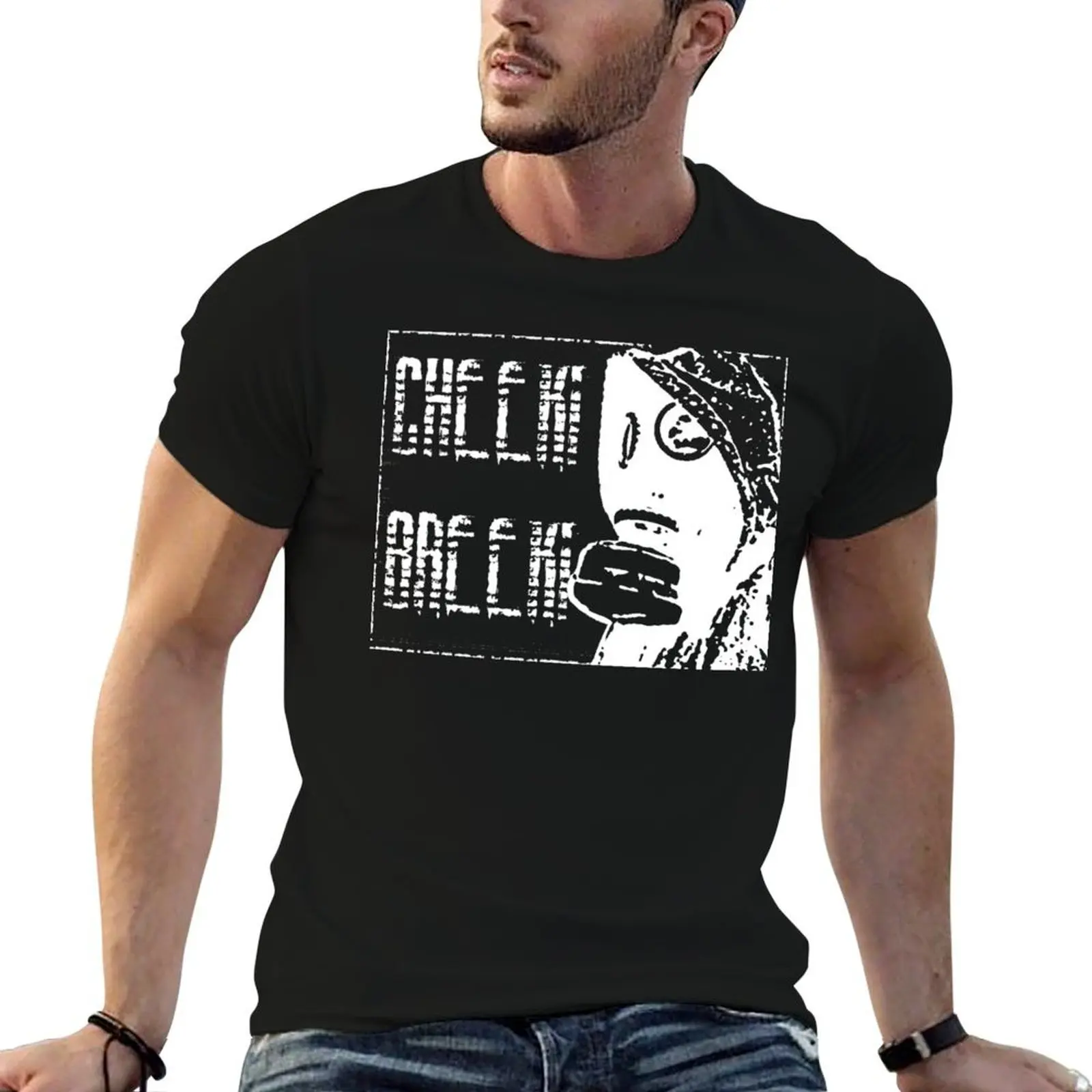 

STALKER Cheeki Breeki Gritty Slav Tee (White) T-Shirt man t shirt cotton high quality cotton t shirt man T-Shirt