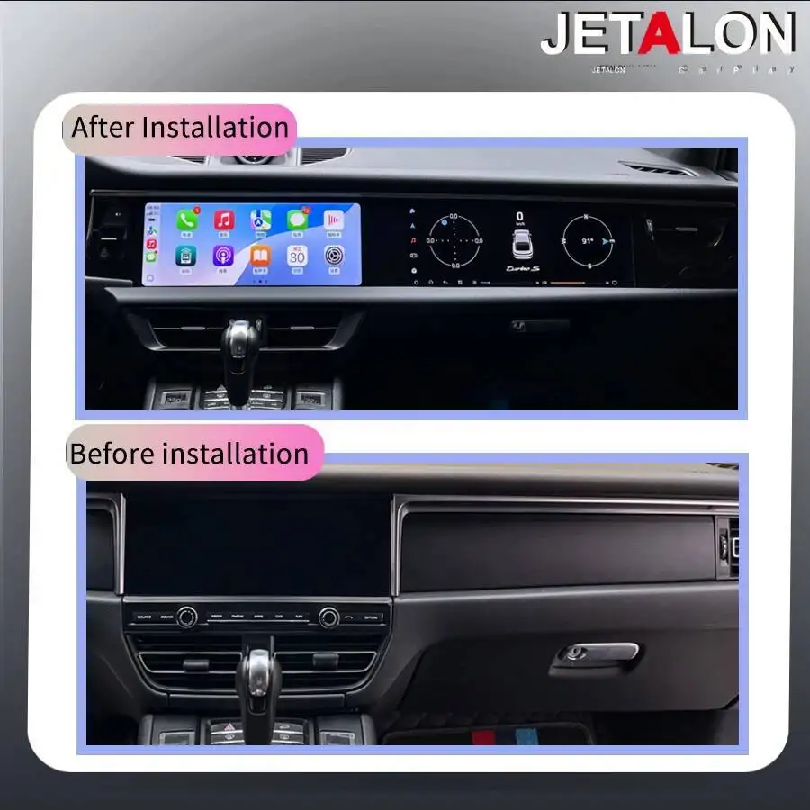 12.3 + 12.3 بوصة شاشة مزدوجة أندرويد 13 لبورشه ماكان 2018-2024 راديو السيارة الوسائط المتعددة مشغل فيديو Carplay نظام تحديد المواقع والملاحة ستيريو