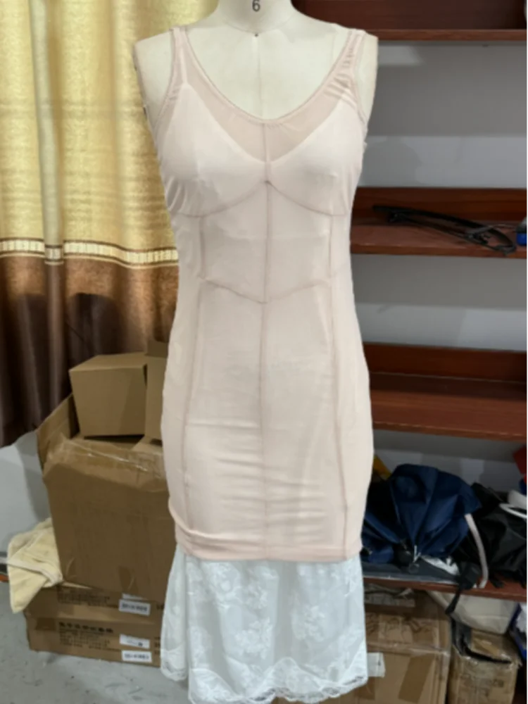 Women Sheer Mesh Overlay Midi Dress Waist Cinched Sleeveless Spaghetti Strap Summer Accessories Trendy Classy 2026 Lady Outfits - view 5