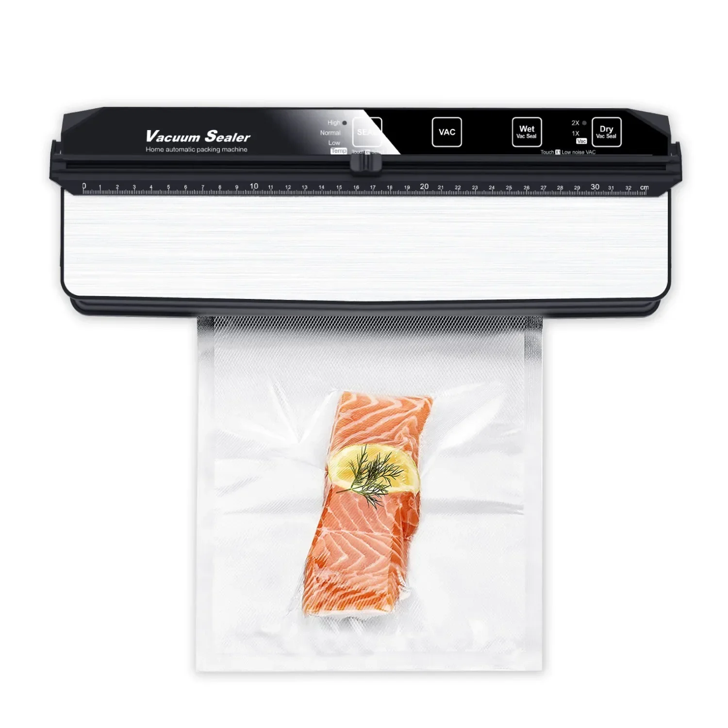 Vacuum Sealer Double Pump Thermal Sealing Vacuum Packaging Machine Plastic Bags Sealer Degasser With 15 Bags Vacuum Bags