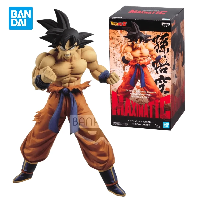 В наличии, оригинальная Bandai BANPRESTO Dragon Ball Son Goku MAXIMATIC, аниме-фигурка, модель игрушки, коллекционные украшения, подарки