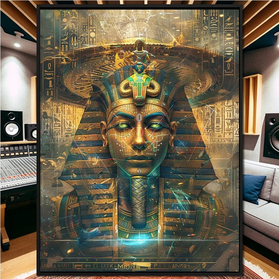 5D DIY Diamond Embroidery Painting Kit New Retro Art Egyptian Pharaoh Mosaic Art Adult Decoration Gift