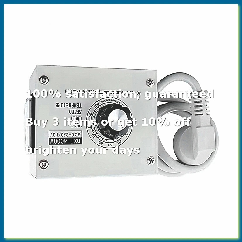 4000W SCR Adjustable Voltage Regulator AC 110V - Dimmer, Speed, Temperature Controller with Metal Casing US Plug