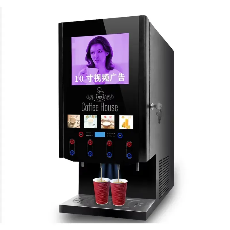 for 40SCW 10L Hot Ice Coffee Vending Machine Touch Screen Instant Beverage Dispenser Water Cooler for Office Home Commercial