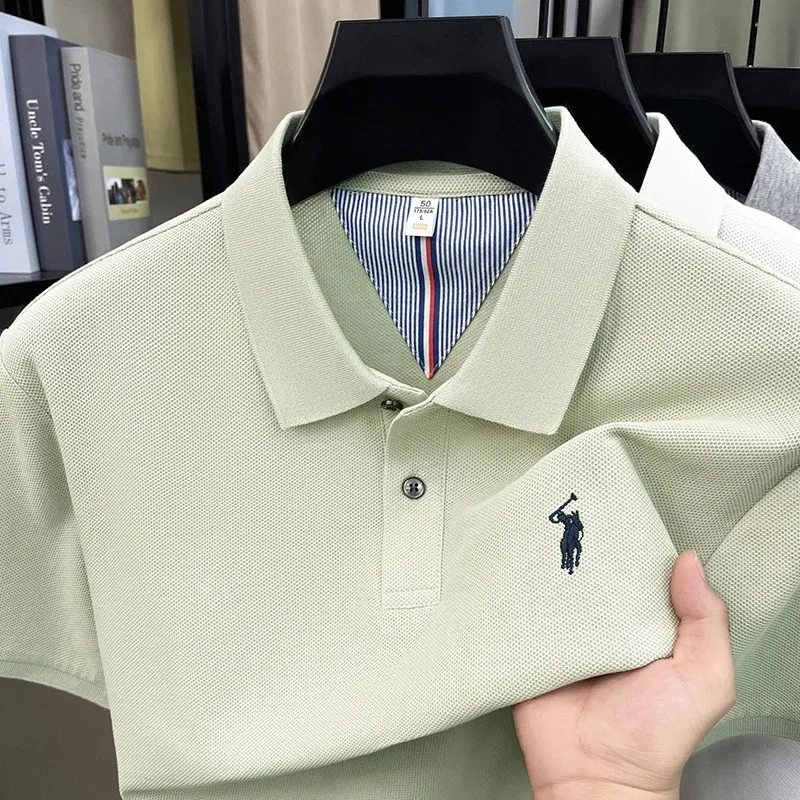 100% Baumwolle Kurzarm Polo Shirt Herren Sommer Mode High-End Marke Hot Verkauf Paul Stickerei Golf Tops Freizeit Business T-Shirt – Detail 10
