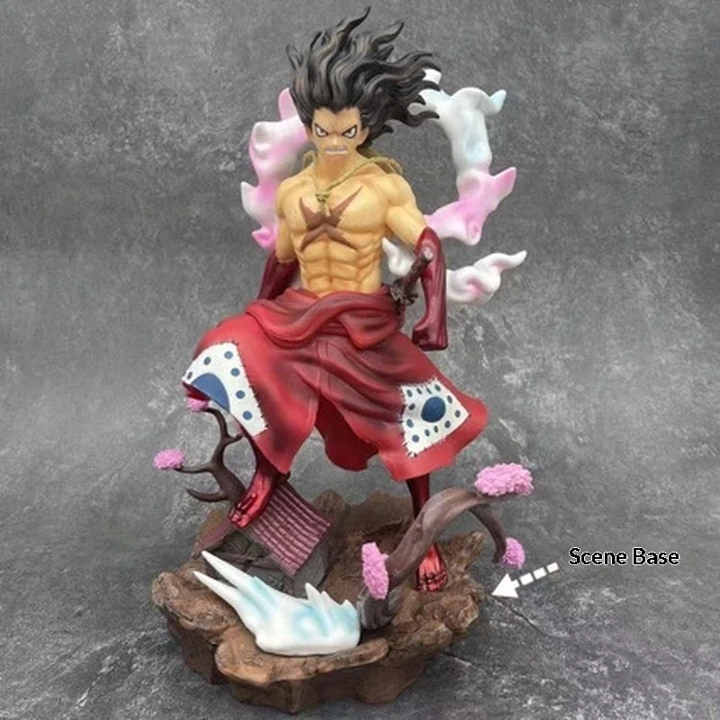 One Piece Luffy Gear 4 Snakeman Figure Wano Country New Anime Statue Ornament With Detailed Scene Base For Anime Fans Collectors - view 2