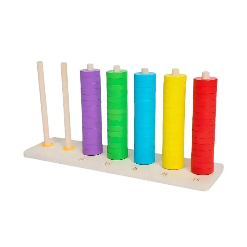 Counting Stick Colorful Math Counting Tool Educational Stand Math Arithmetic Bead Toy Interactive Counting Teaching Aid Math