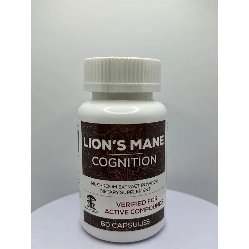 1 Bottle Lion Mane Ganoderma lucidum Mushroom Capsule Dietary Supplement