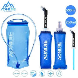 AONIJIE Soft Flask Water Bottle Folding Collapsible Water Bags TPU Free For Running Hydration Pack Waist Bags SD09/10 250/500ml