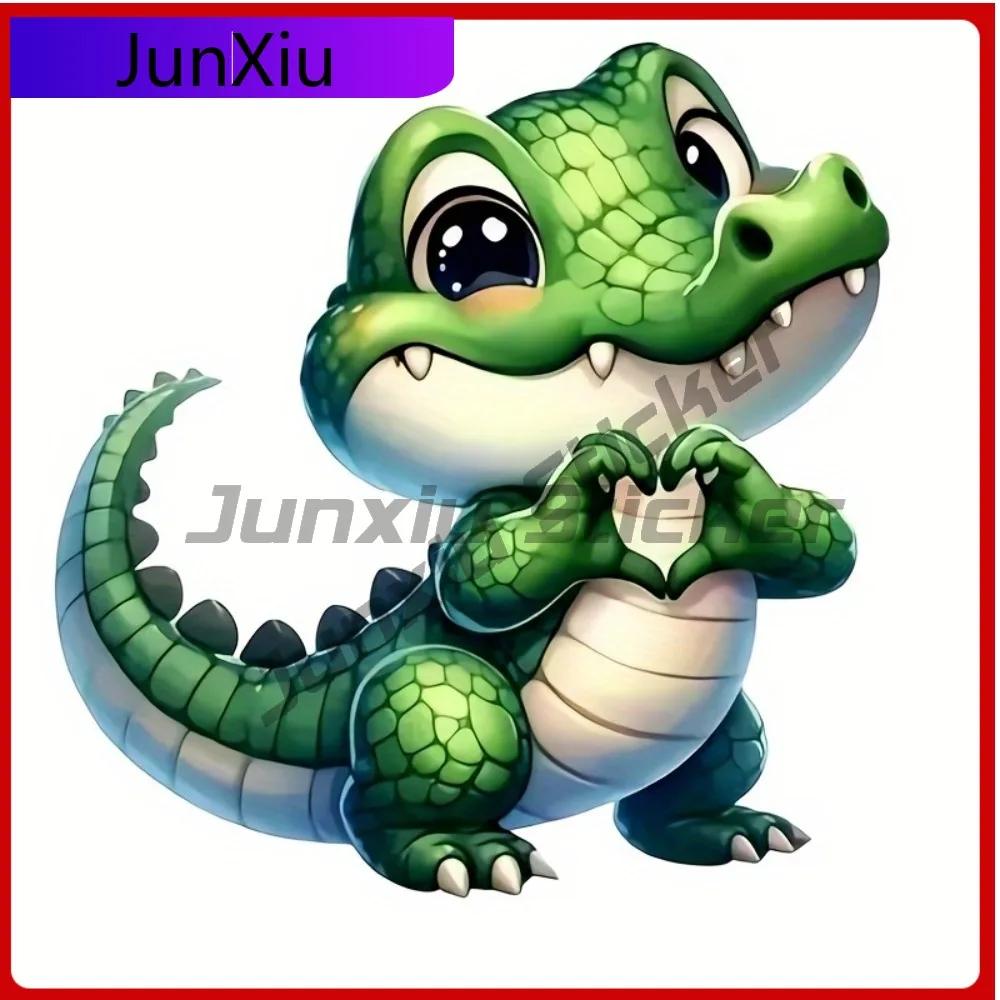 

Cute Crocodile Stickers Self-Adhesive PVC Vinyl Decals Suitable for Various Surfaces Removable Funny Matte wit Vintage Car La