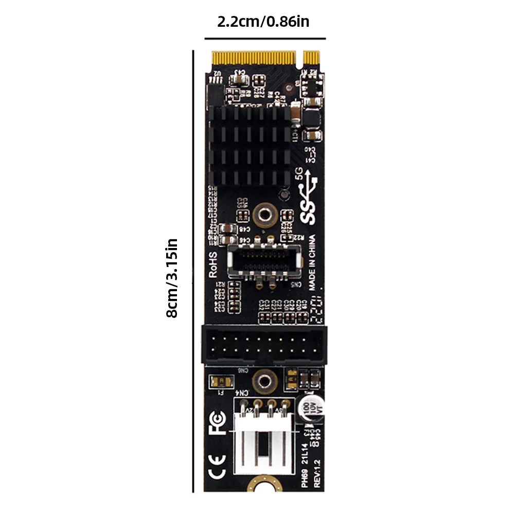 

M.2 M Key PCIe To USB 3.1 Front Expansion Adapter TYPE C+19/20PIN M.2 M Key PCIe To USB 3.1 Front Expansion Card 5Gb