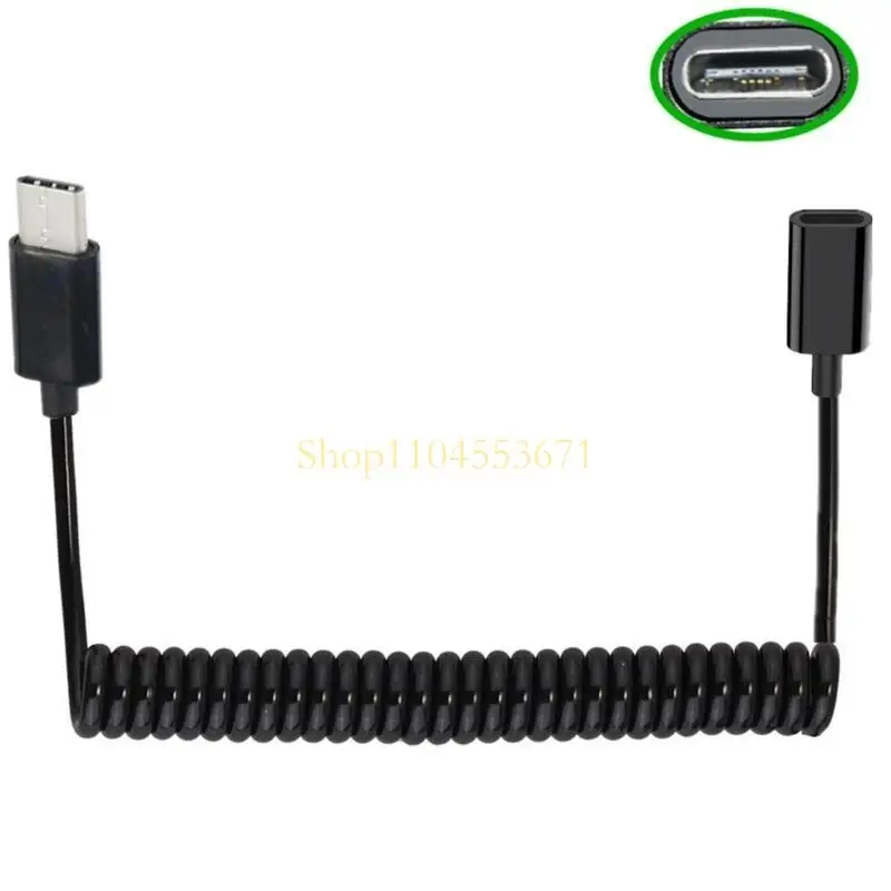Best Seller Coiled USB C to USB3.1 Type C Converter Supports 10Gbps Data Powerful Charging for Various Type C Devices