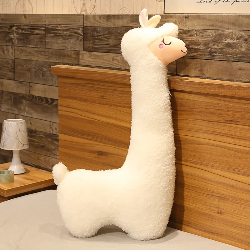 120 ซม.ขนาดใหญ่ Alpaca ของเล่นตุ๊กตาญี่ปุ่น Alpaca ตุ๊กตาน่ารักแกะ Llama สัตว์ตุ๊กตาหมอนนอนหน้าแรกตกแต่งเตียงของขวัญ