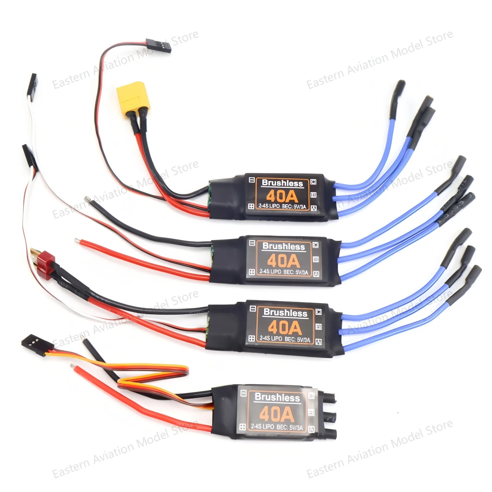 Controlador de velocidade esc sem escova 40a 2-4s com 5v 3a ubec rc fpv quadcopter aviões rc helicóptero f450 f550 s500 30a motor xt60