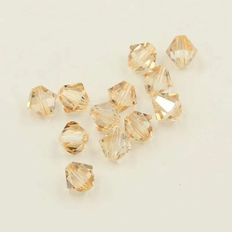 50pcs/ Bag Champagne diamond 3mm-8mm crystal beads DIY bracelet necklace bead making accessories