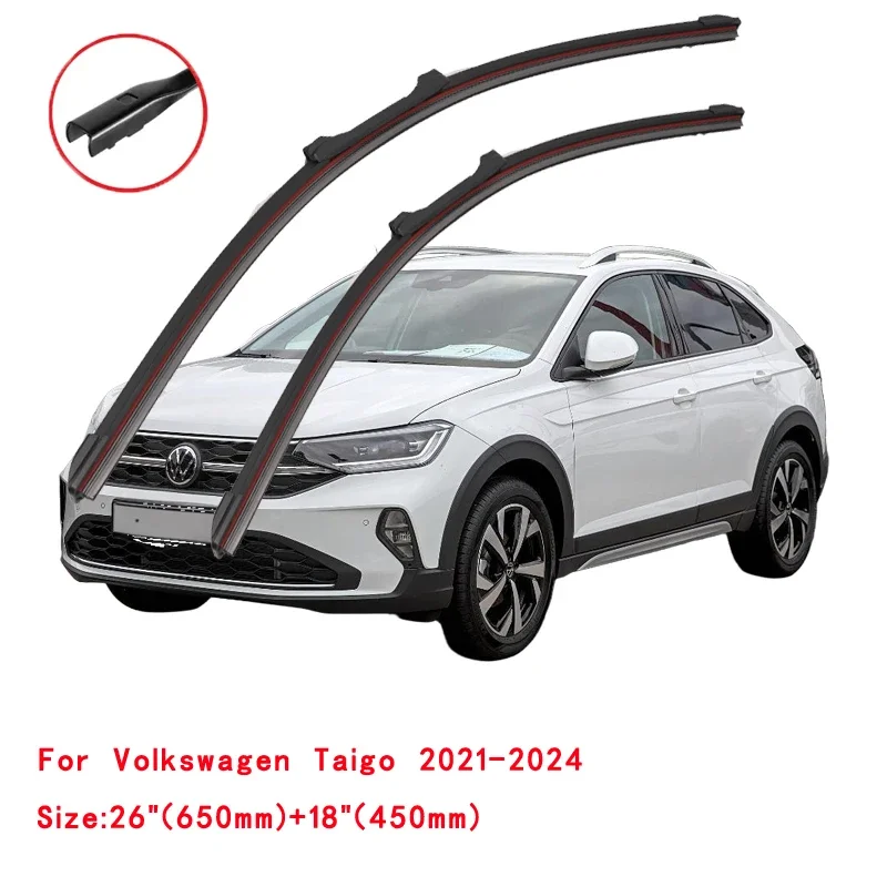 

For VW Taigo Volkswagen Nivus 2021-2024 Car Windshield Wiper Blade Front Windscreen Brushes Washer Accessories Replacement Parts