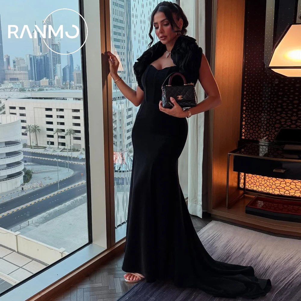 

Ranmo Customized Modern 2026 Jersey Pleat Ruched Mermaid Strapless Long Dresses Bespoke Occasion Dresses Classic robes de soirée
