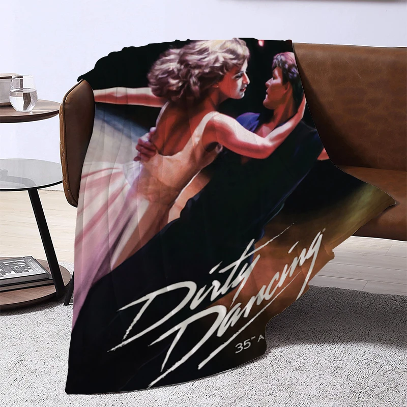 

80s Classic Movie Dirty Dancing Vintage Film Blanket Custom Sofa Blankets for Winter Warm Soft Plaid With Print Catnap King Lid