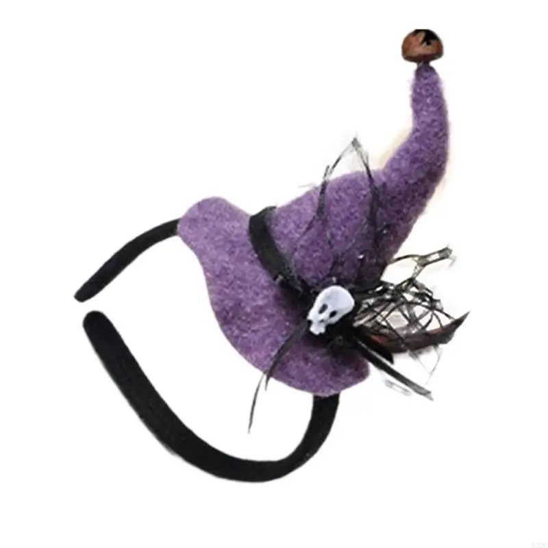 Q39C Witch Hat Headbands Halloween Headpieces Hair Accessories for Kids and Women