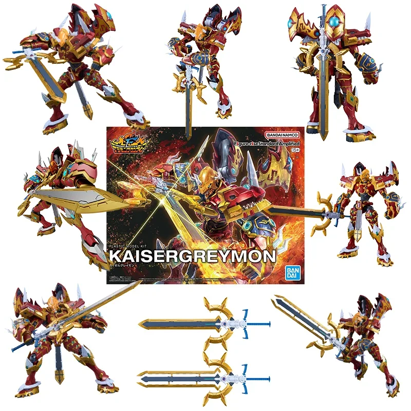Figura de Acción de Anime  de Bandai, Digimon Frontier FRS Amplified KAISER