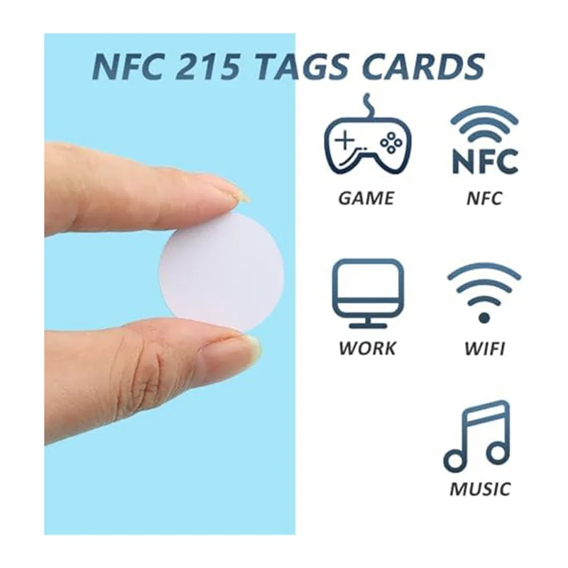 

SCLS 55 шт. NFC-метки 215 пустая белая карта наклейка монета карта с клейкой подложкой с поддержкой мобильного телефона простота в использовании