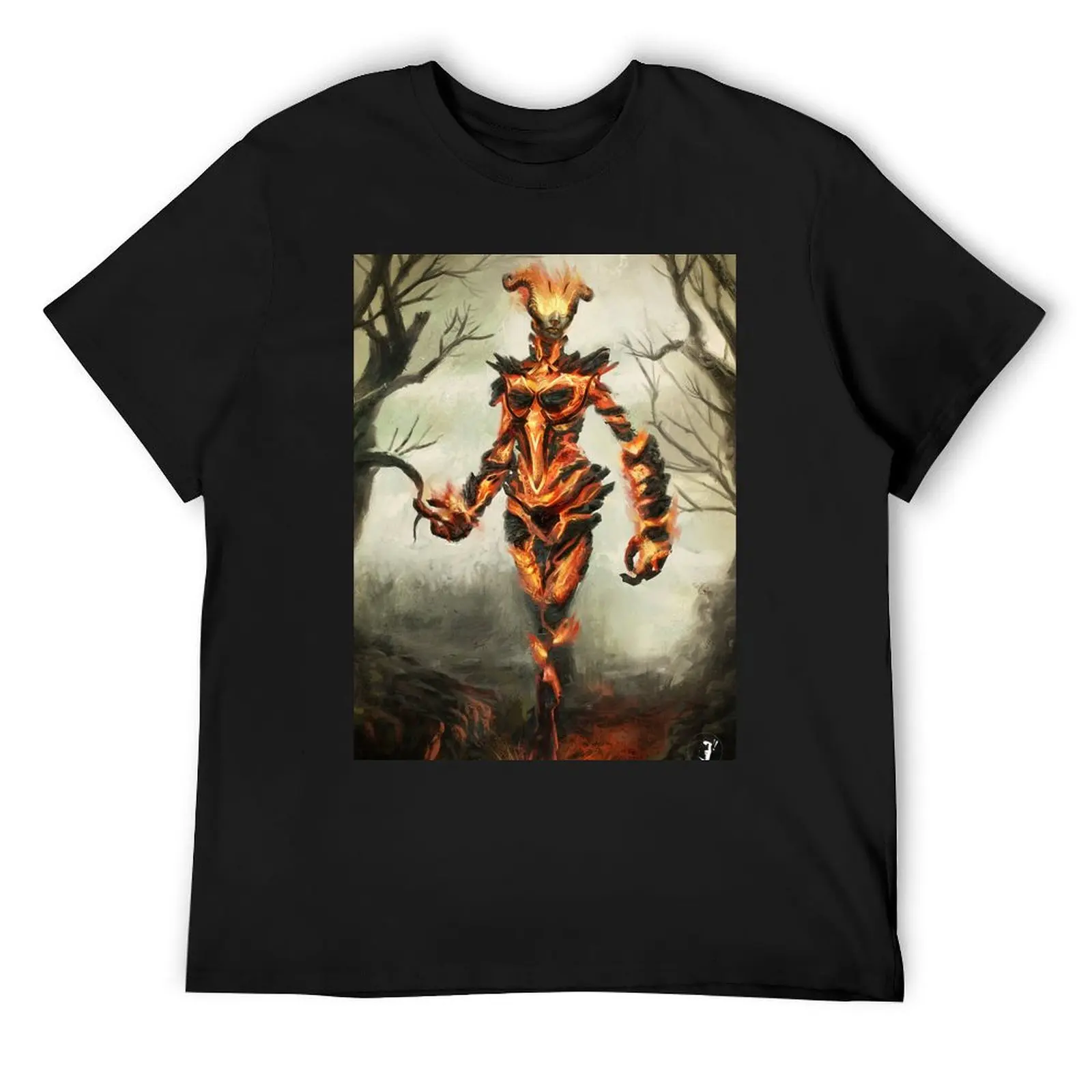 Skyrim Flame Atronach Fan Art Poster T-Shirt