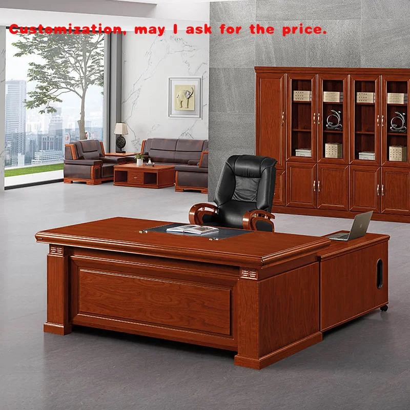 custom.Large Capacity Modern Office Desk New Style Table Durable Simple Chair Combination Panel Computer Desk B