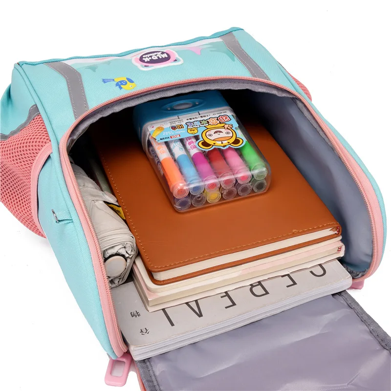 Ransel Anak Tahan Air Pelangi Unicorn Lucu - Tas Sekolah Dasar Desain Dinosaurus Hewan Kartun untuk Anak TK