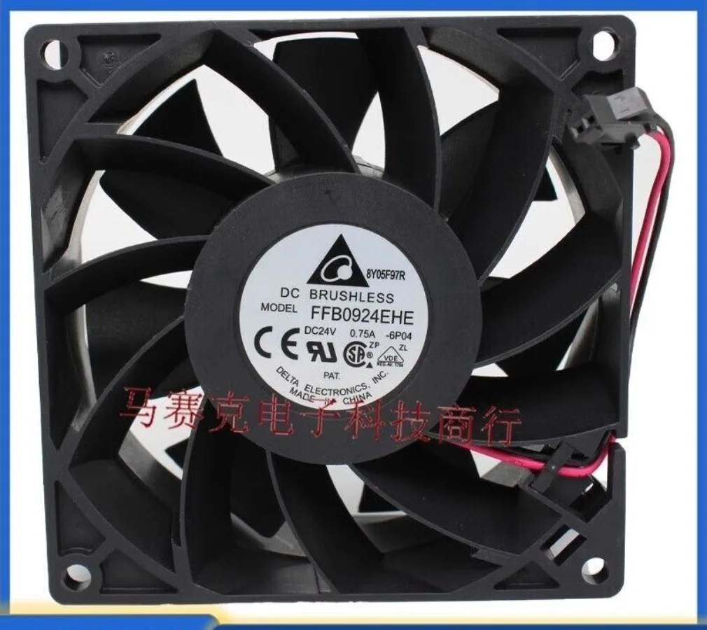 

For Delta FFB9024EHE 24V 0.75A 9cm 2-Wire Cooling Fan