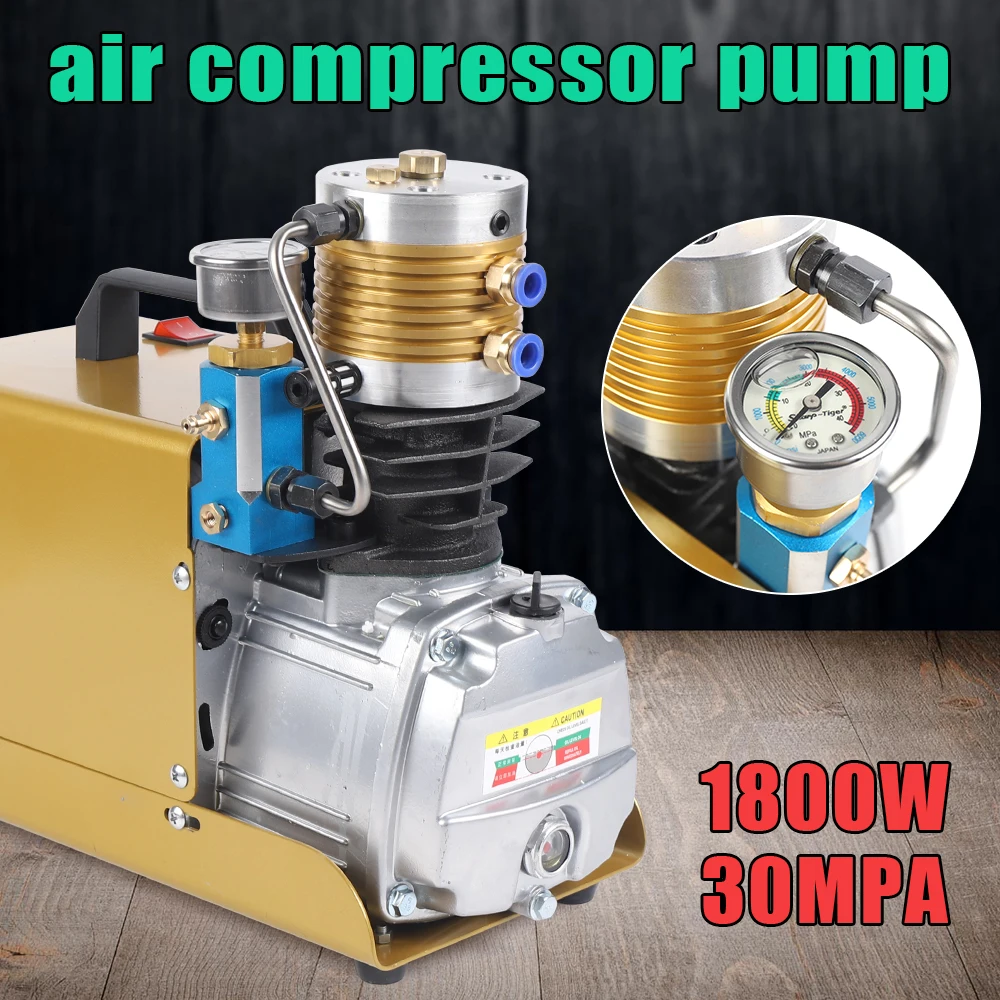 220V 30Mpa 300Bar 4500Psi Electric High Pressure Air Compressor Pump for Charging 0-6.8L / 0-12L Equipment