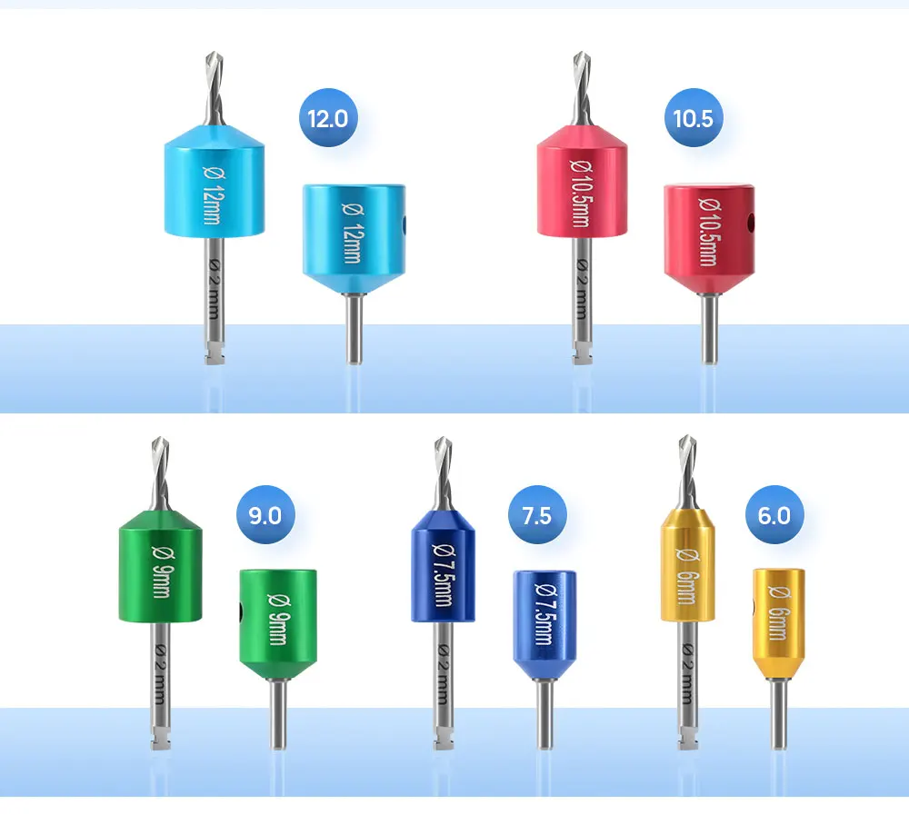 AZDENT Set Dental Implantat Guide Bohrer Positionierung Bohrer Kit Titan Geführte Chirurgie Pins Zahnmedizin Implantat Werkzeuge Spacer Halter – Detail 6