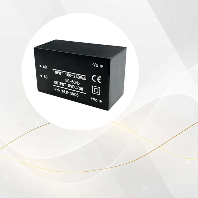 5PCS AC-DC Netzteil Modul 5PCS AC-DC Isolierte Power Modul AC DC Konverter 220V Zu 5V intelligente Schalt Modul HLK-5M05