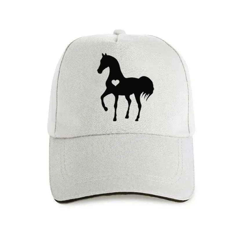 Gorra de béisbol con estampado divertido de caballo y corazón para hombre y mujer, ajustable, regalo para amantes de los caballos, Hip-Hop