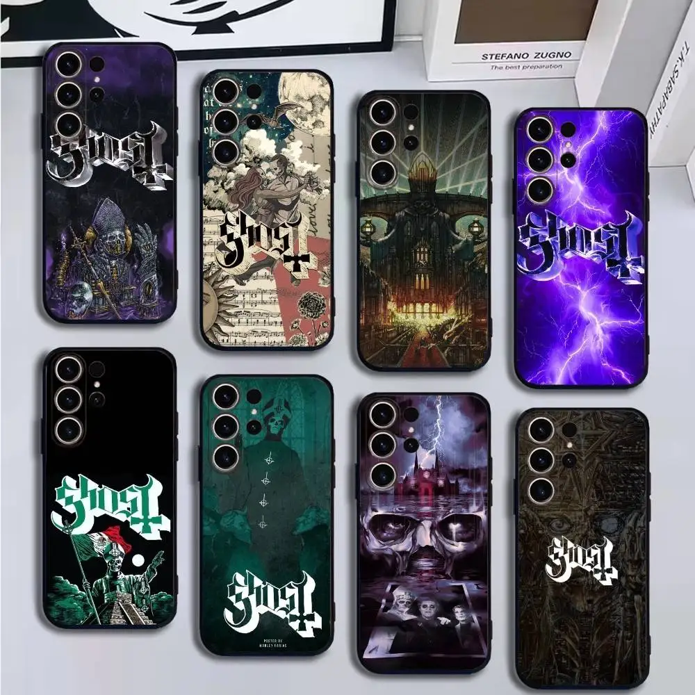 

Ghost Heavy Metal Band Phone Case For SamsungS25,24,21,22,23,30,Ultra,20,Plus,Fe,Lite,Note,10,9,Soft Black Cover