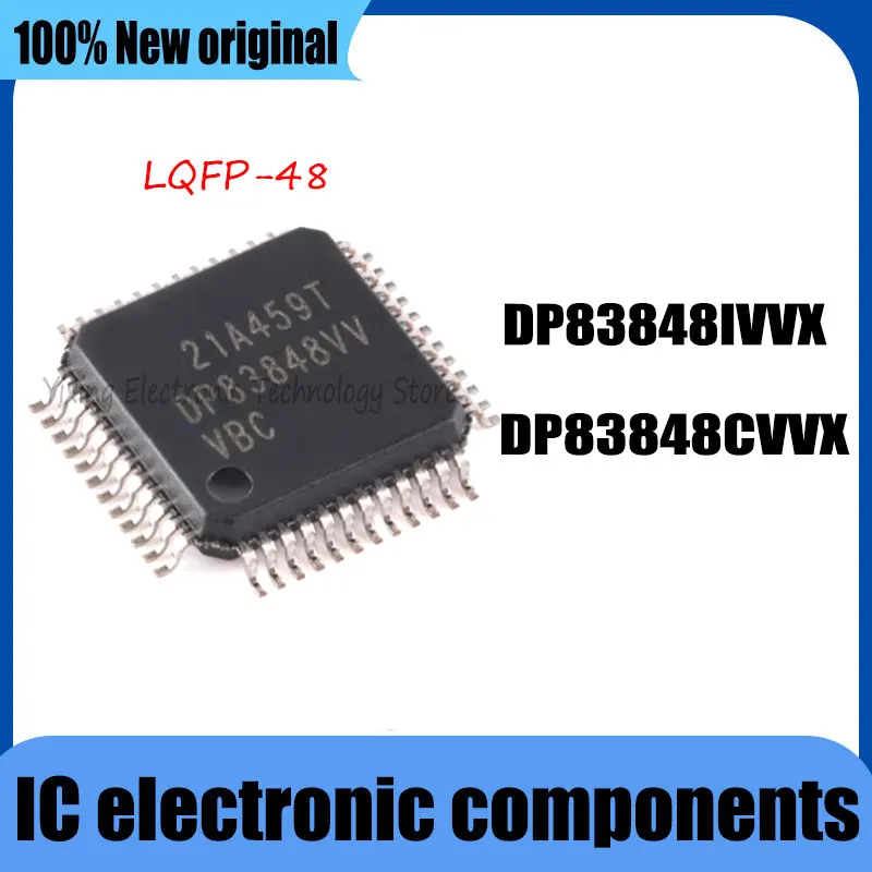 10PCS NEW DP83848IVVX/NOPB DP83848CVVX/NOPB DP83848IVVX DP83848CVVX DP83848 DP83848 LQFP-48 IC Chip