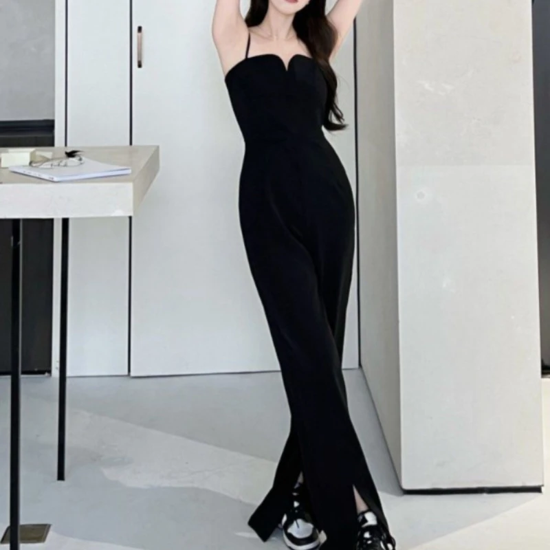 Sweetheart Jumpsuits ผู้หญิงเซ็กซี่ Elegant Solid Lady ฤดูใบไม้ผลิใหม่ด้านข้าง Slit Chic Office กําหนด Leisure เกาหลีสไตล์แฟชั่น Temper