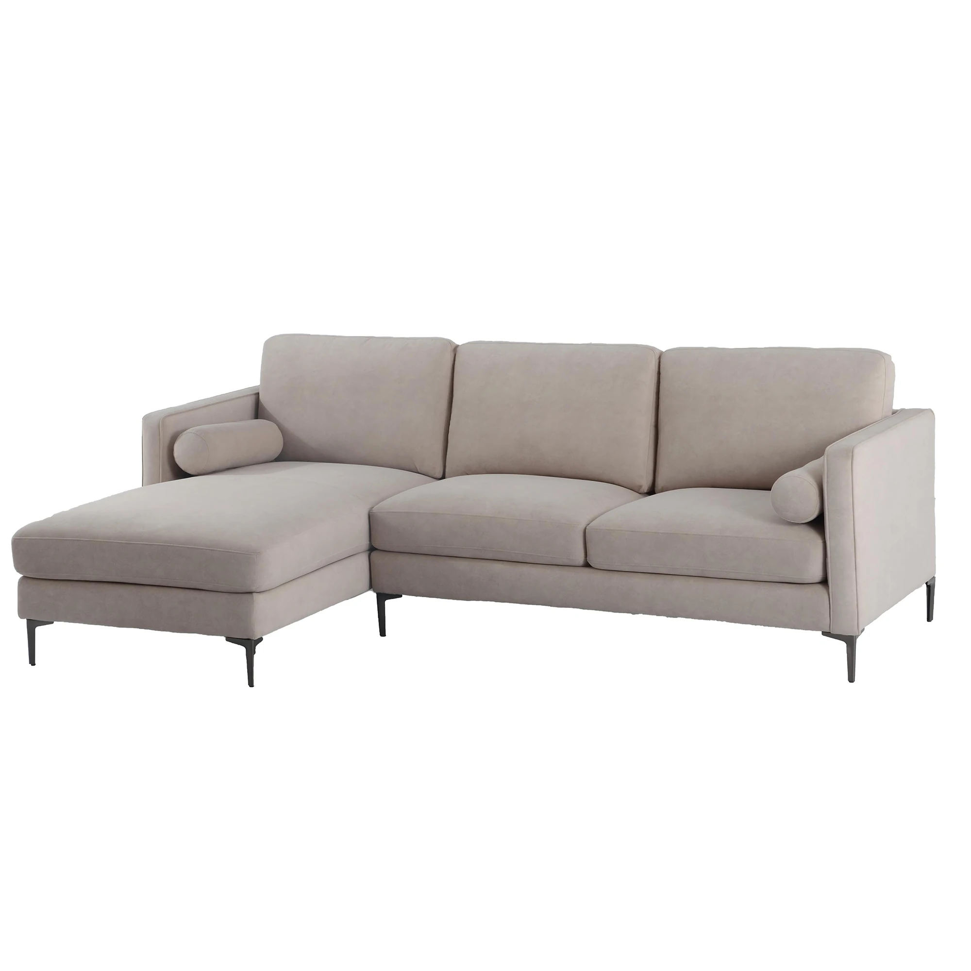 

Modern Home Living Room Sofa Set Furniture Linen Cream Beige Fabric L-shaped Corner Modular Sofa Combination Sofa