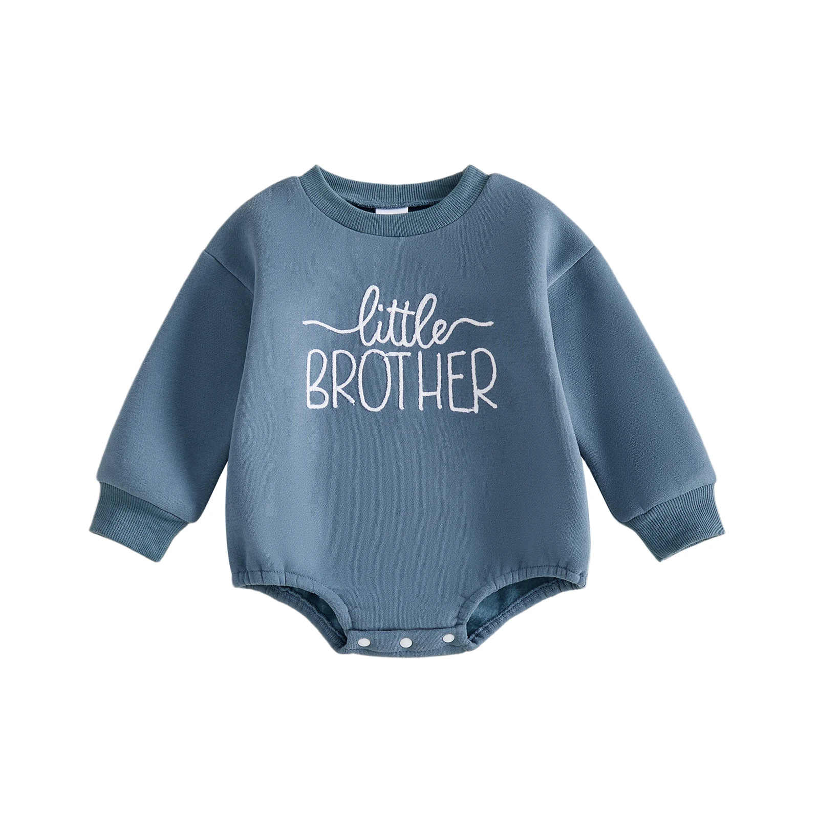 Brother Sister Matching Outfits Baby Infant Long Sleeve Fleece Lined Romper