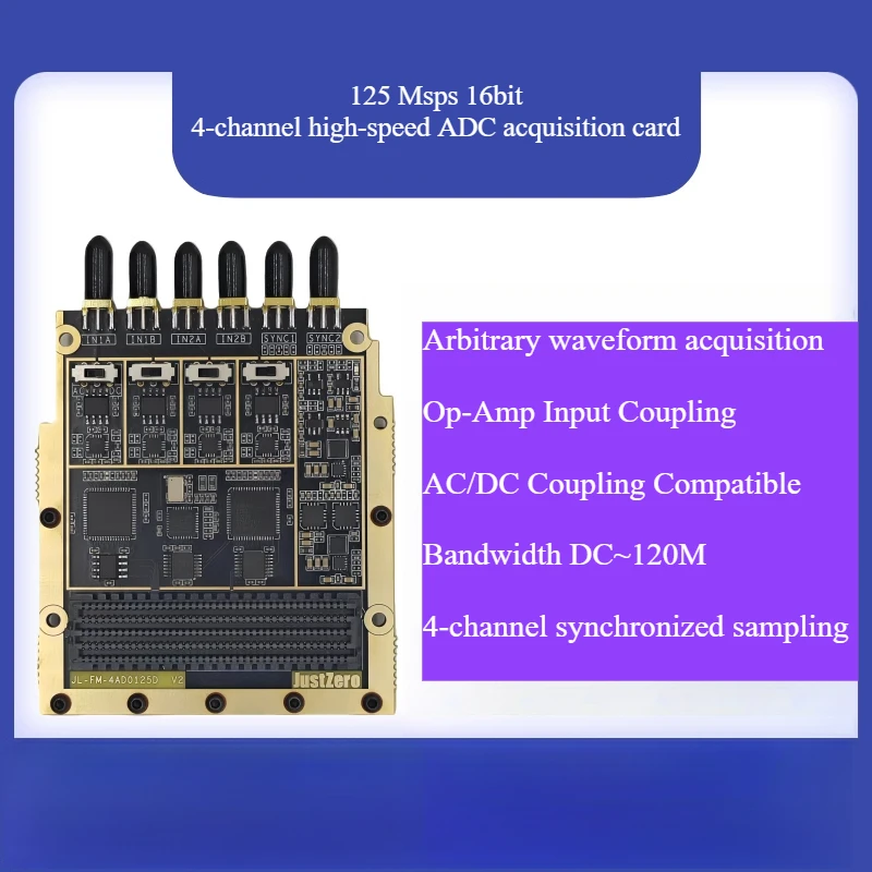 AD9268 (DC/AC coupling) high-speed AD 125M ADC acquisition card, high-speed acquisition FMC card