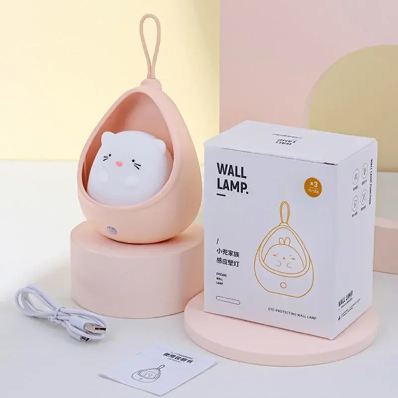 Creative Personality Sensing Toy Light Intelligent LED Human Body Sensing Night Light USB Aisle Bedside Wardrobe Sensing Light