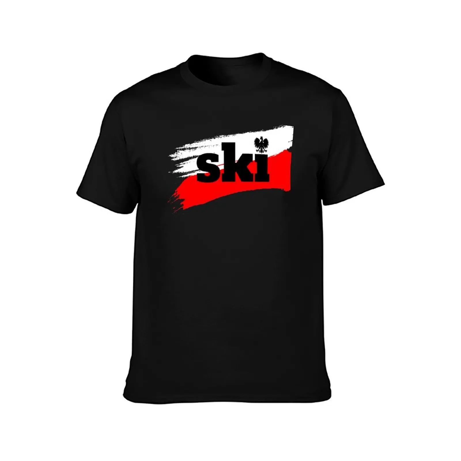 SKI Polish Surname T-Shirt Basic Solid Color Short Sleeve Cotton Top T-Shirt